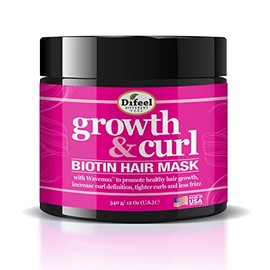 Difeel Mascarilla Capilar Biotina Para El Crecimiento Y Curl 12 Oz. - Mascarilla Capilar Para El Crecimiento Del Cabello Rizado                       