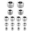QWORK 304 Stainless Steel Pipe Fitting Kit Hex Countersunk Plug