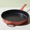 Ayesha Curry Kitchenware Enameled Cast Iron Skillet/Frying Pan with Helper