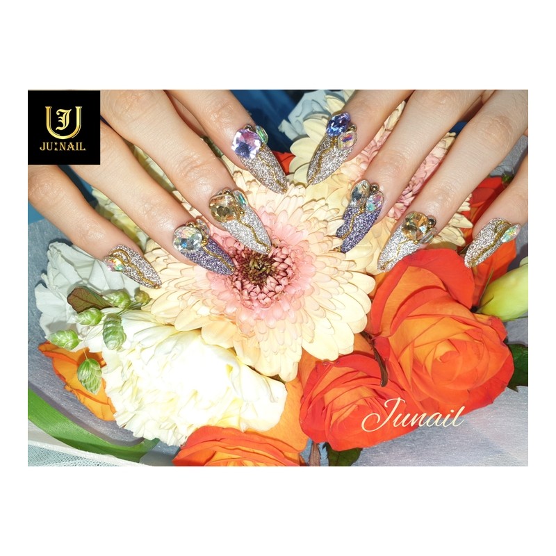 ❤Love Reflection Handmade Nail Tips - Short Ballerina / ❤러브반사
