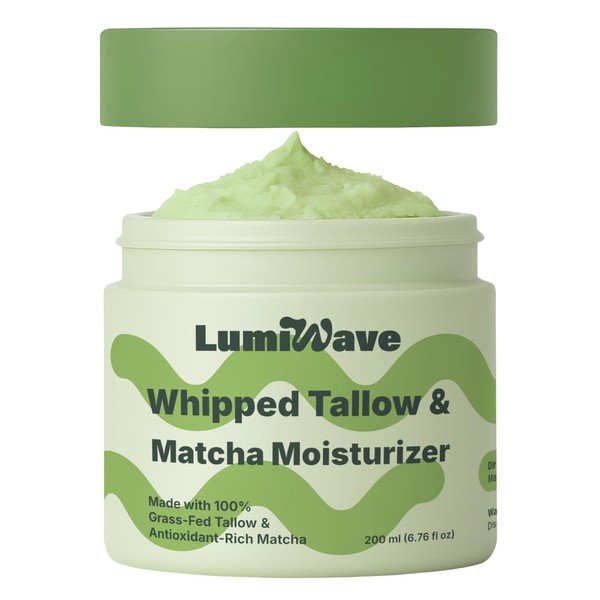 LumiWave Matcha Tallow Moisturizer - Beef Tallow Face Moisturizer with