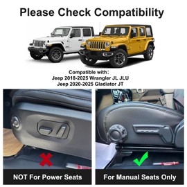 DIAMOOKY Front Under Seat Storage Organizer for Jeep Wrangler JL JLU 2018-2025 & Gladiator JT 2020 2021 2022 2023 2024 2025 Accessories Hidden Center Console Organizer, 2PCS (Not for Power Seat)