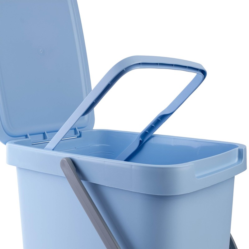 KADAX Waste Bin with Lid and Handle, Plastic Waste Bin,