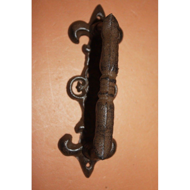Southern Metal Large Fleur De Lis Door Handle Pull Heavy