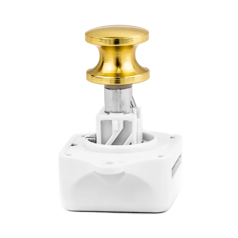 Five Oceans FO91 Polished Brass Keyless Push Button Latch