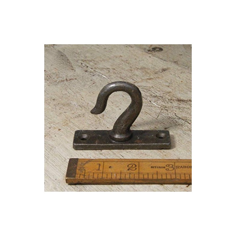 Ironmongery World Cast Iron Ceiling Rose/Plate Hook Light Chandelier Hooks