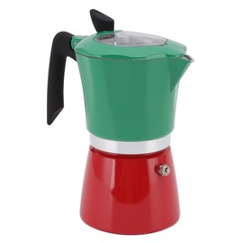 YYQTGG Stovetop Pot, Pot Classic Stovetop Espresso and Coffee Maker for Travel, Espresso Cup Pot Stovetop Espresso Maker(Green Red, No. 6 Pot 300ML)
