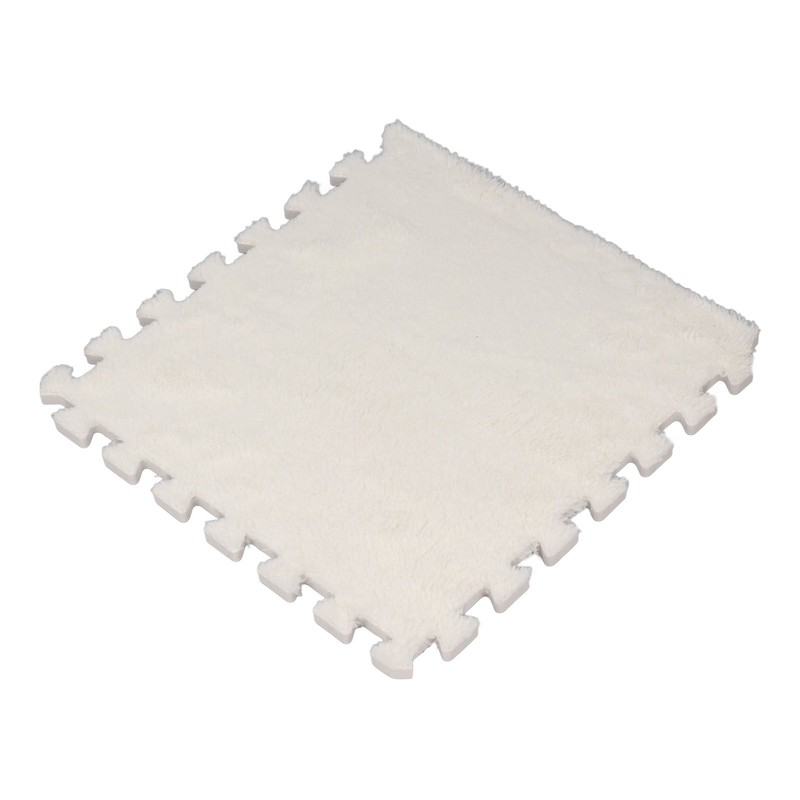 10pcs Plush Foam Floor Mat Thickened Cuttable Interlocking Carpet Tiles