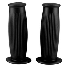 Aramox Universal Motorcycle Handlebar Grips Pair of Vintage TPU Grips for 1 Inch Handlebars (Black)