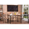 Broxburn Light Brown Wood & Metal Dining Table