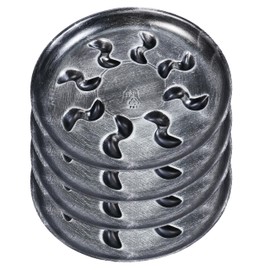 ZZPYXIA 4 Pack 12 inch Antique Sliver Round Flower Pot Saucers - Plastic Plant Saucer for Outdoors & Indoors - Plant Pot Trays for Water Drainage - Durable & Stylish Plant Tray