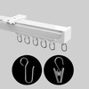 MaKefeile Ceiling Mount Curtains Track Room Divider Privacy Partition Separator