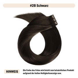 Beyond Your Thought Clip-In Real Hair Extensions, 100% Remy Real Hair for Hair Extensions, Real Hair, Straight Hairpieces for Full Head, #2B, 35 cm, 130 g / 10 Pieces