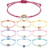Guiqulai 10 PCS Cute Friendship Bracelets Bulk for Girls, Adjustable