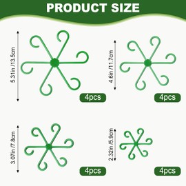 Virmoek 16PCS Plant Stem Support, Plant Stem Holder for Indoor Plants, Climbing Houseplant Stem Supports, Reusable Plant Stabilizer