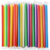[Individually Wrapped] ANGLED TIPS 100 Pcs Disposable Jumbo Smoothie Straws,