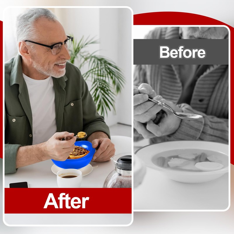 Hushee Adaptive Spill Proof Scoop Bowl and Plate Set with