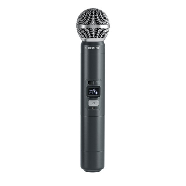 Phenyx Pro Professional Wireless Microphone, UHF Dynamic Mic, Metal Cordless