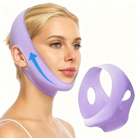 XBFOCNH V Face Masks, Reusable V-Line Mask, for Double Chin and Saggy Face Skin, Purple