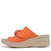 BZees Womens Smile Wedge Sandal Orange