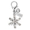 MONNEL MC307 Little Crystal Snowflake Lobster Clasp Charm for Women