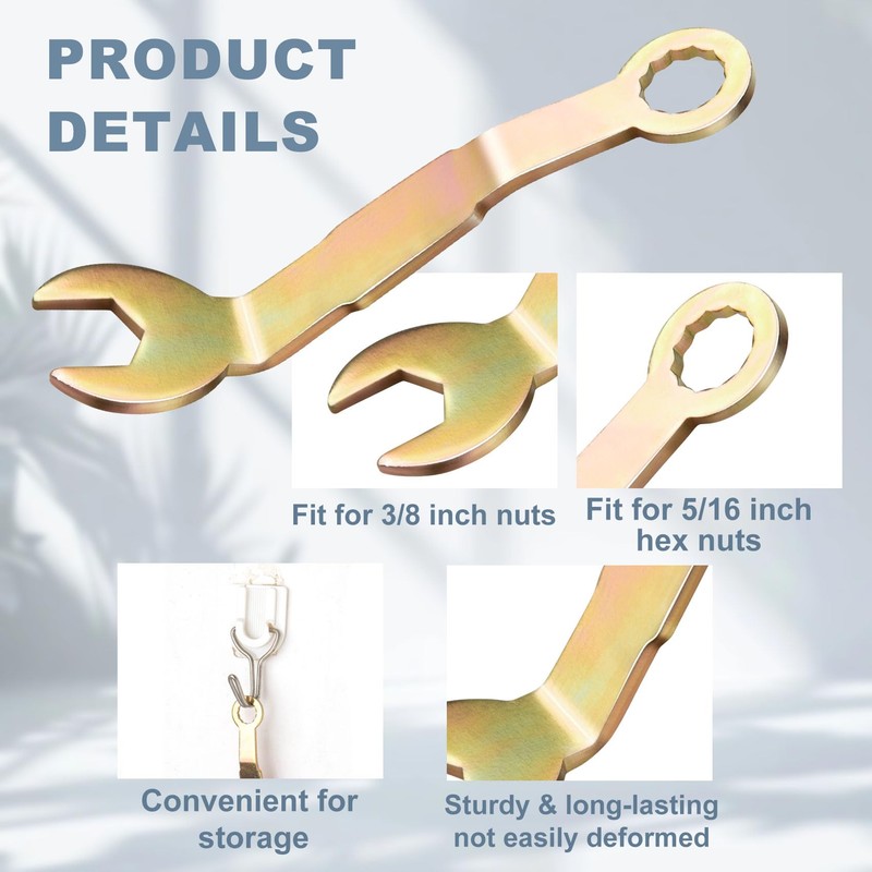 Lekgavd Pivot Pocket Door Wrench, 3/8" Bi-Fold Closet Door Hardware