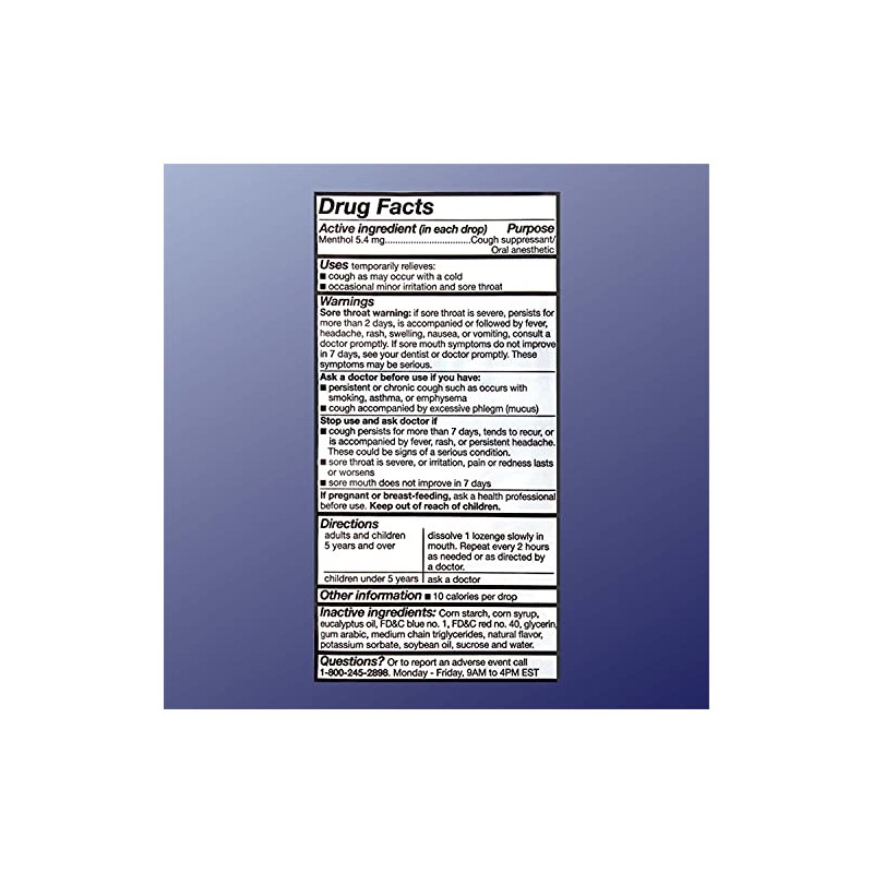 Quality Choice Cough Drop Menthol Eucalyptus 30 Drops