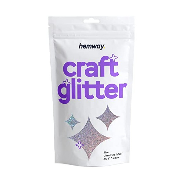 Hemway Craft Glitter Multi Purpose Flakes for Arts Crafts Tumblers