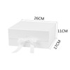 Pack-2 White Gift Boxes with Magnetic Lid and Ribbon for
