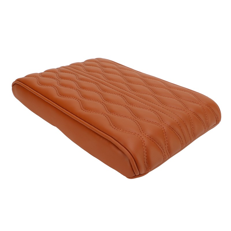 Center Console Armrest Cover Pad Universal PU Leather Waterproof Elastic
