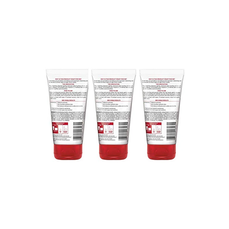 L'Oreal Paris Revitalift Crema Limpiadora 5oz (paquete de 3)