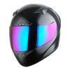 1STORM Motorcycle Bike Full FACE Helmet Booster Glossy Black; Size