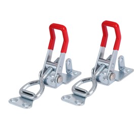 Gadpiparty 4PCS Adjustable Iron Toggle Clamps with Quick Release Latch Heavy Duty Hand Tool for Cabinets Doors and Boxes Easy Installation Comfortable Grip for Home and Workshop Use