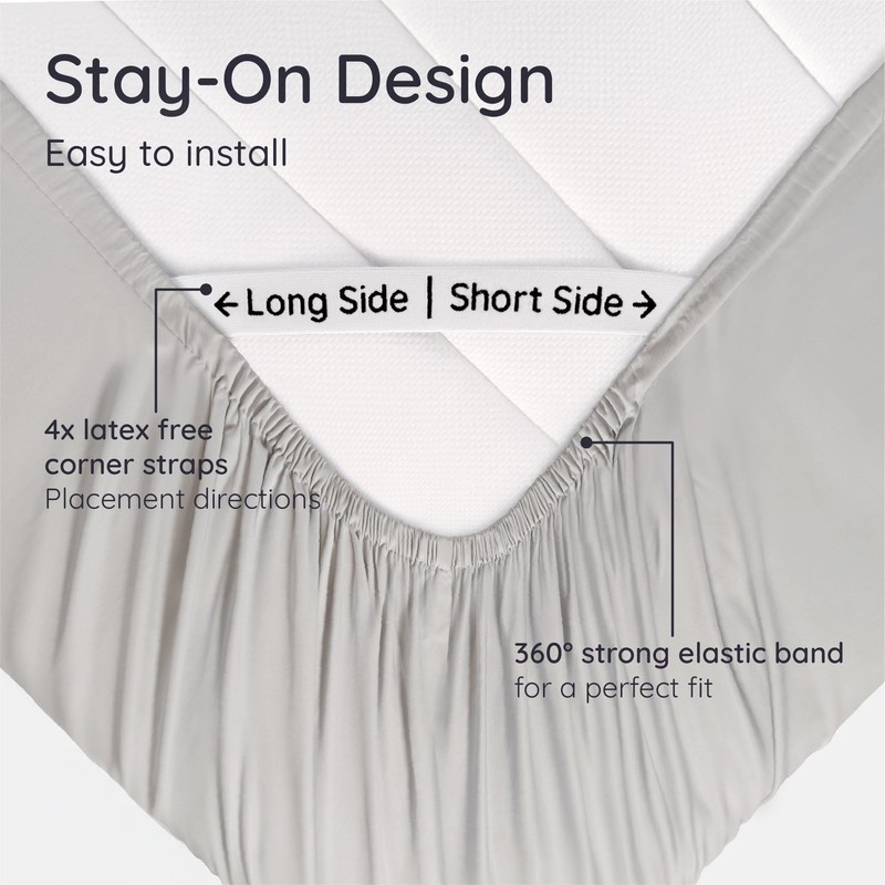 Bambaw 100% Viscose Derived from Bamboo Fitted Sheet Queen Size,