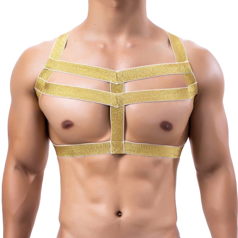 Man Harness Belt Body Chest Elastic Halter Nylon Shoulder Strap