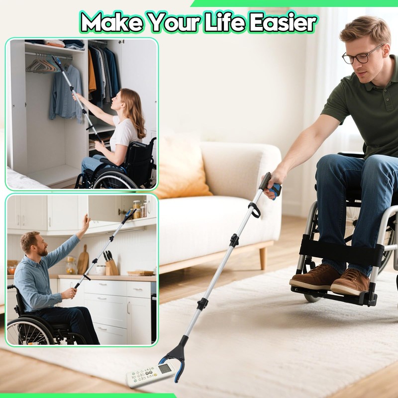 Jmlxiaoya Upgraded 43 Inch Grabber Reacher Tool, Grabbers for Seniors,