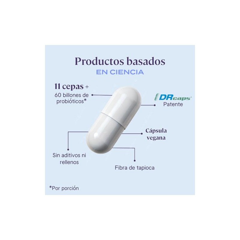 B-FIT Suplemento Probio 11 Cepas, 60 Billones, Sin Gluten, Sin