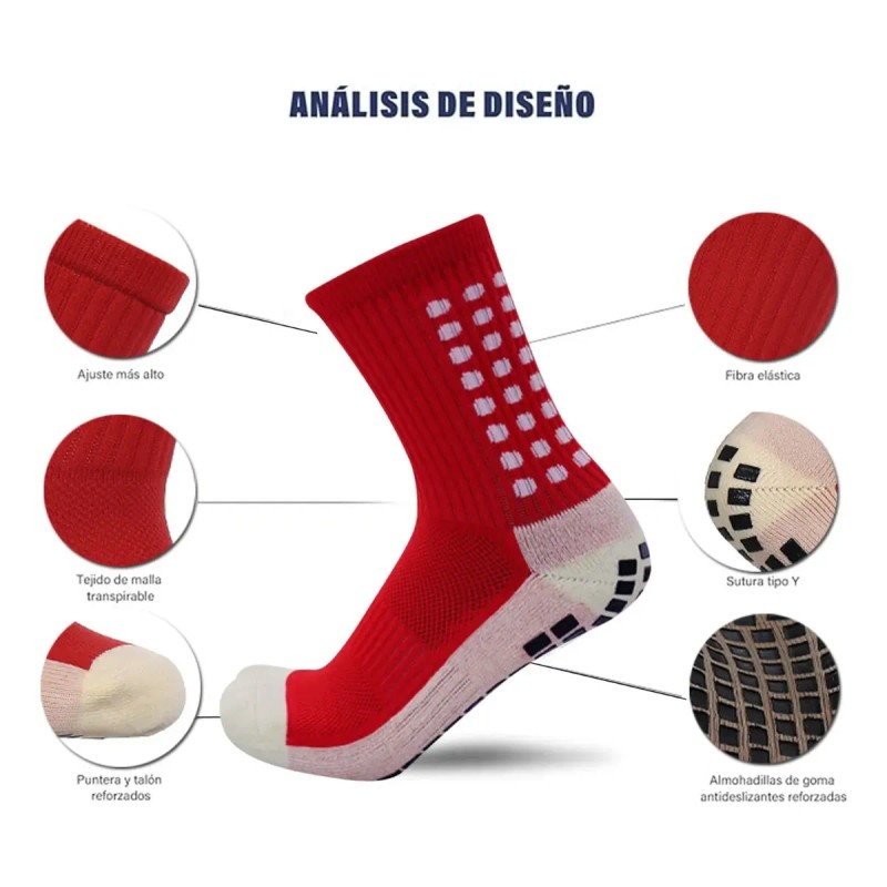 Calcetas Antideslizante Futbol Y Manga Media+cinta Cohesiva