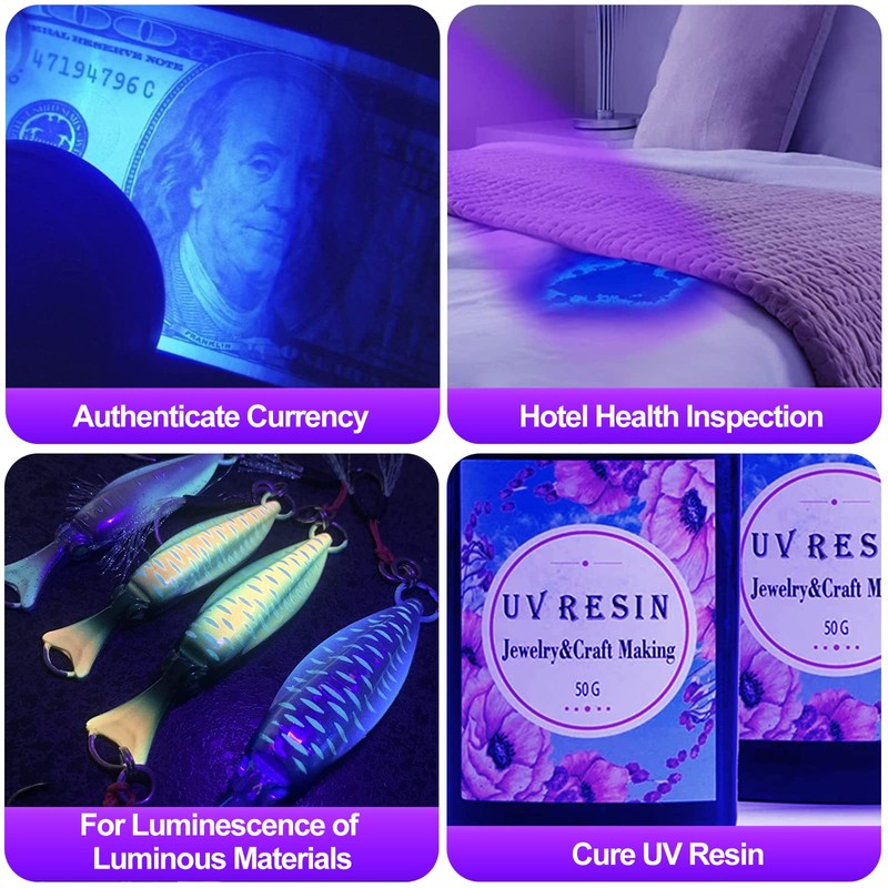 Black Light UV Light Flashlight, 21 LED 395nm Ultraviolet Blacklight