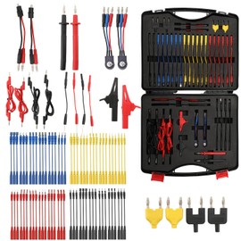 Automotive Circuit Test Leads Kit 92PCS Terminal Test Kit Multimeter Probe Test Leads Kit Mult Function Electric Probe Test Kit with Black Carrying Case Test Lead Set Wire Connectors Adapter Cables