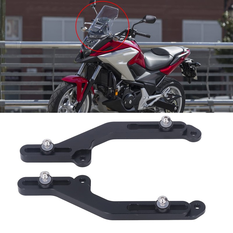 1 Pair Motorcycle Windshield Windscreen Adjusters Kit, CNC Aluminum Alloy