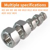 HXCOMET M18-2.5 Hex Nuts (10pcs), 304 Stainless Steel (18-8), DIN