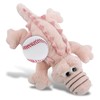 DolliBu Pink Alligator Stuffed Animal with Baseball Plush - Soft