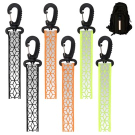 VOSSOT Reflector Pendant, Pack of 6 Reflectors Pendant Reflectors Backpack Pendant, Reflectors Clothing Children, Reflectors for Clothing, Reflectors for School Bag, Reflector for Backpack, Jogging