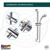 Adjustable hand shower holder for the rod with flexible diameter