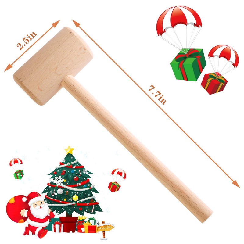 ZAUGONTW Wooden Crab Mallet for Chocolate, Mini Wooden Hammer Multi-Purpose