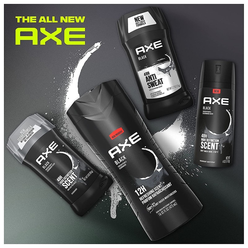 AXE Black Antiperspirant Deodorants Stick, 2.7 Oz (Pack of 2)
