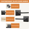 Probrico Square Black Passage Door Handle Heavy Duty Keyless Door