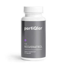 partiQlar High Purity Trans Resveratrol Supplement 500mg - Each Capsule Exceeds 98% Purity - 3rd Party Tested - Vegan - Sirtuin Activating and Cell Protecting Supplement - 60 Capsules