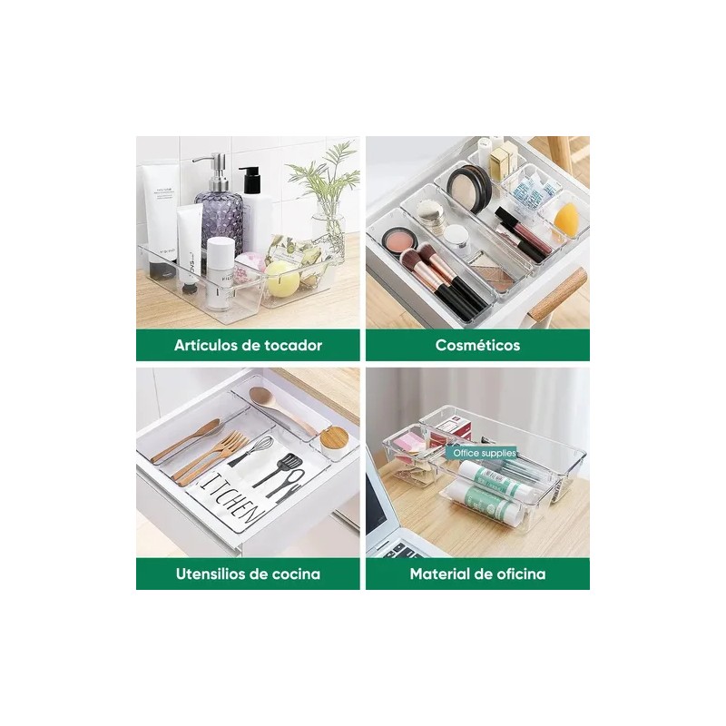 Organizador De Cajones Joyas Maquillaje 25 Pzas De Plástico